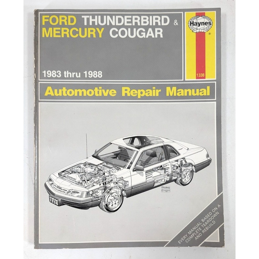 Haynes Ford Thunderbird Mercury Cougar 1983-1988 Repair Manual 1338 XR7 T-Bird